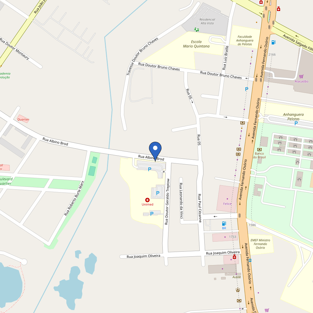 Mapa da estação Unicred Pelotas