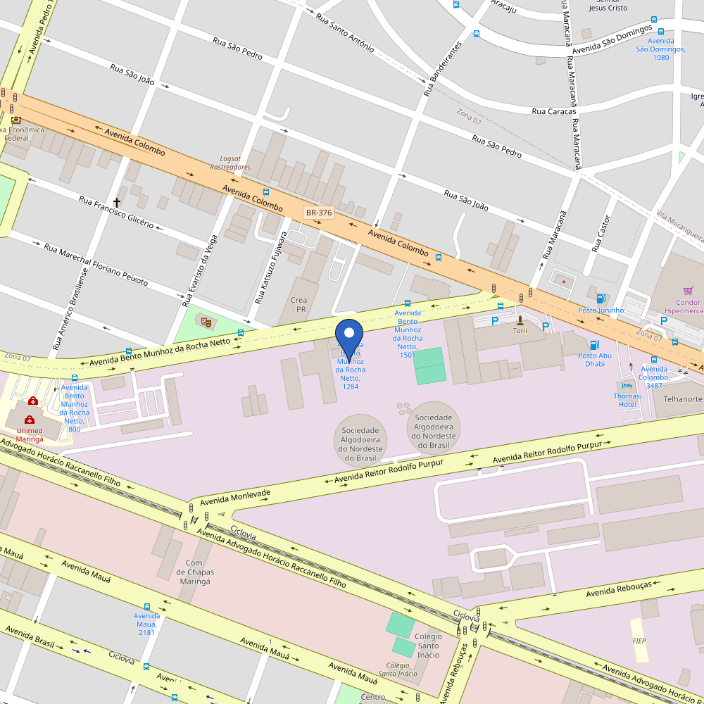 Mapa da estação BYD MARINGÁ