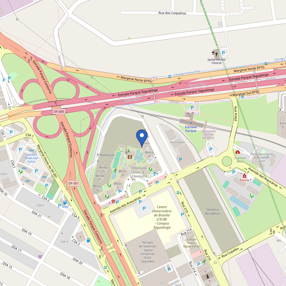 Mapa da estação Península - (subsolo -2)