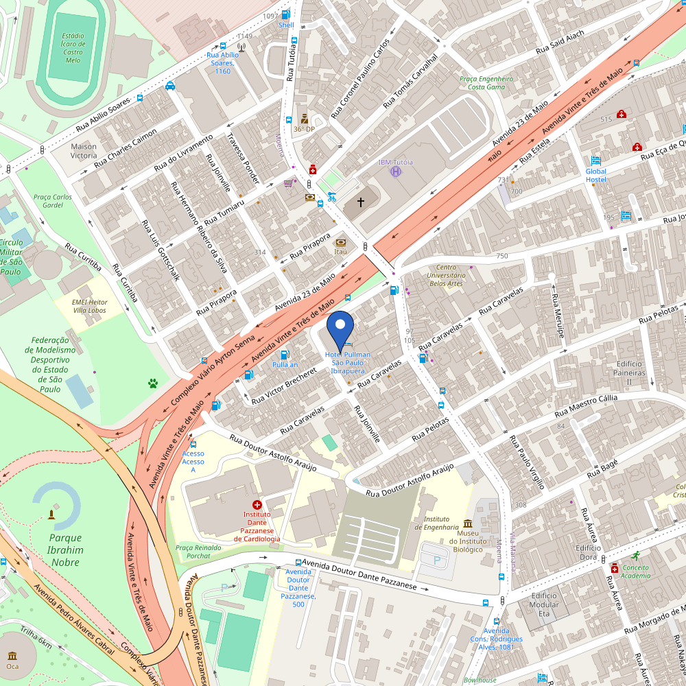 Mapa da estação Hotel Pullman