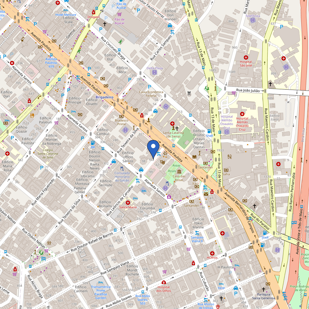 Mapa da estação Itaú Cultural -MultiPark
