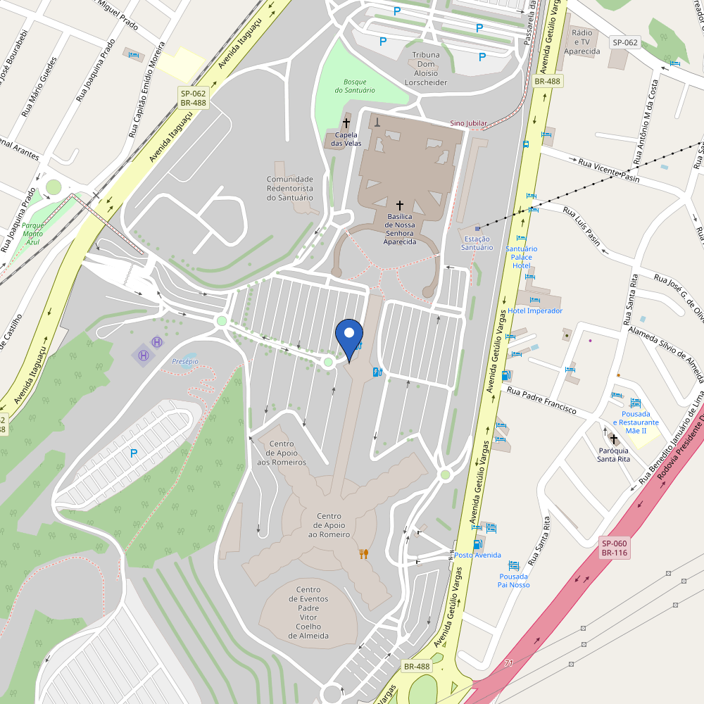 Mapa da estação Santuário de Aparecida - Ponto de encontro