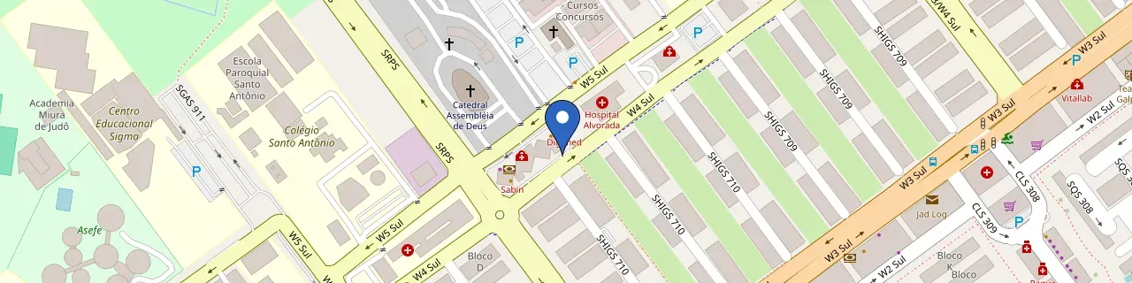 Mapa da estação Centro Clínico Via Brasil