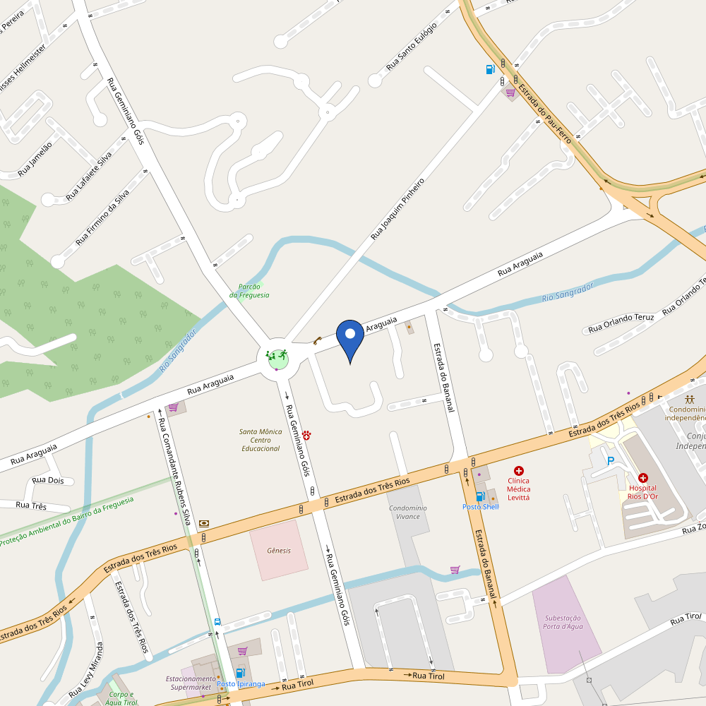 Mapa da estação Aquarius Residencial