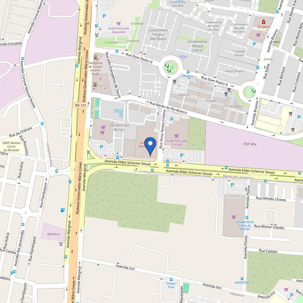 Mapa da estação Shopping Mont Serrat