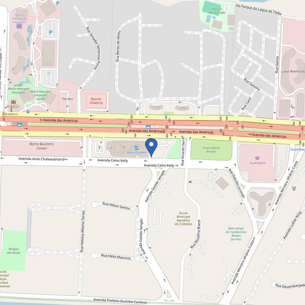 Mapa da estação Recar -Eletroposto Barra Garden