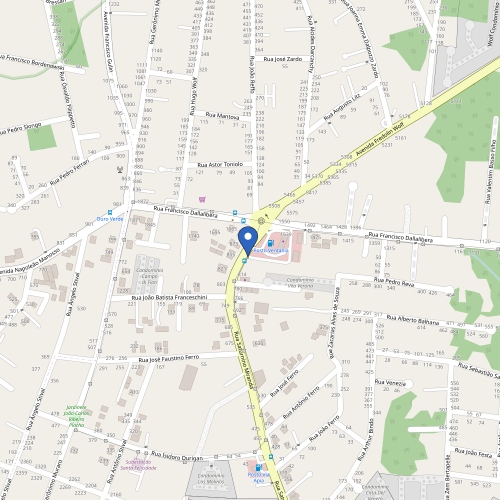 Mapa da estação Auto Posto Ventania - Carregador 60kW (CCS2+GB/T) (Coming Soon)