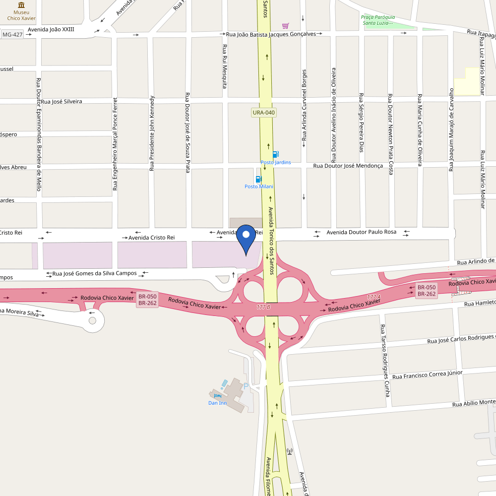 Mapa da estação [40kW] Em Implantação - Churrascaria Zebu