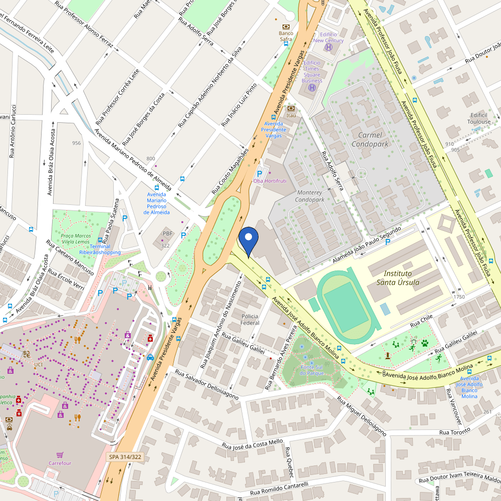 Mapa da estação Cia Charge | ate 80KW | Cical - Ribeirao Preto