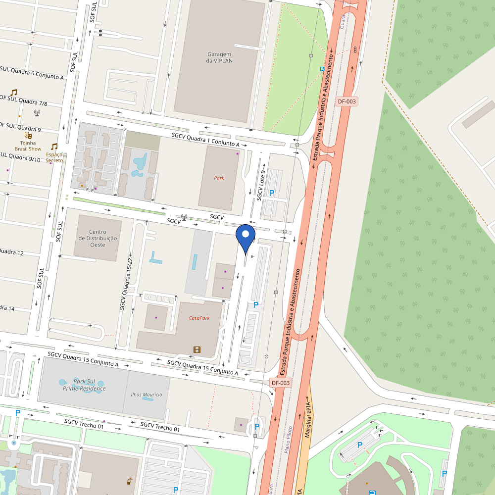 Mapa da estação Eletroposto Canaã Energy - 60kWh Mercado Dona Park Sul 60kWh