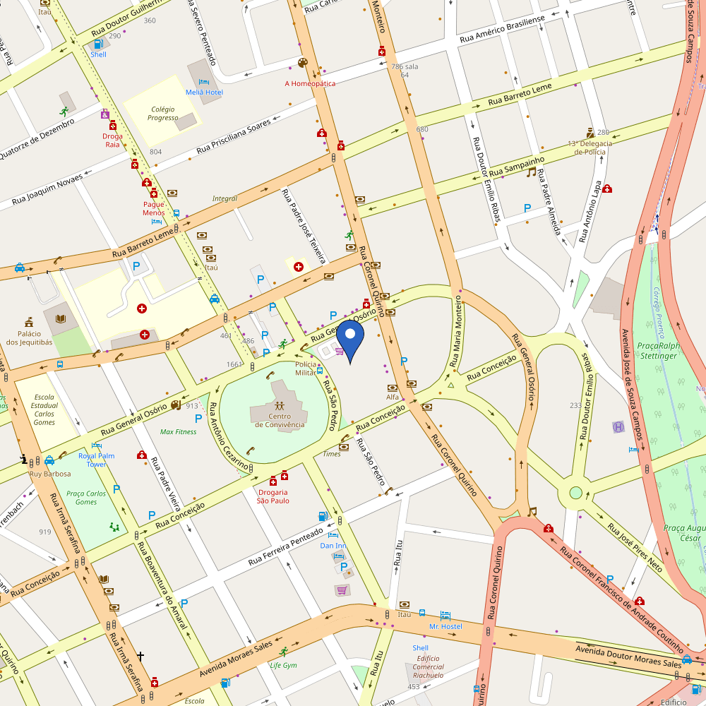 Mapa da estação Pão de Açúcar Cambuí