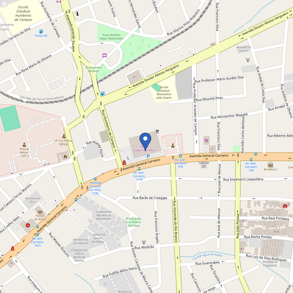 Mapa da estação Tauste General Carneiro