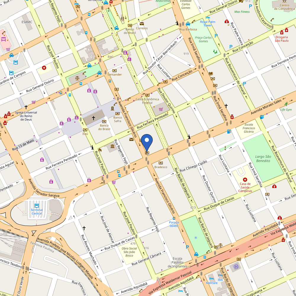 Mapa da estação Real Glicerio