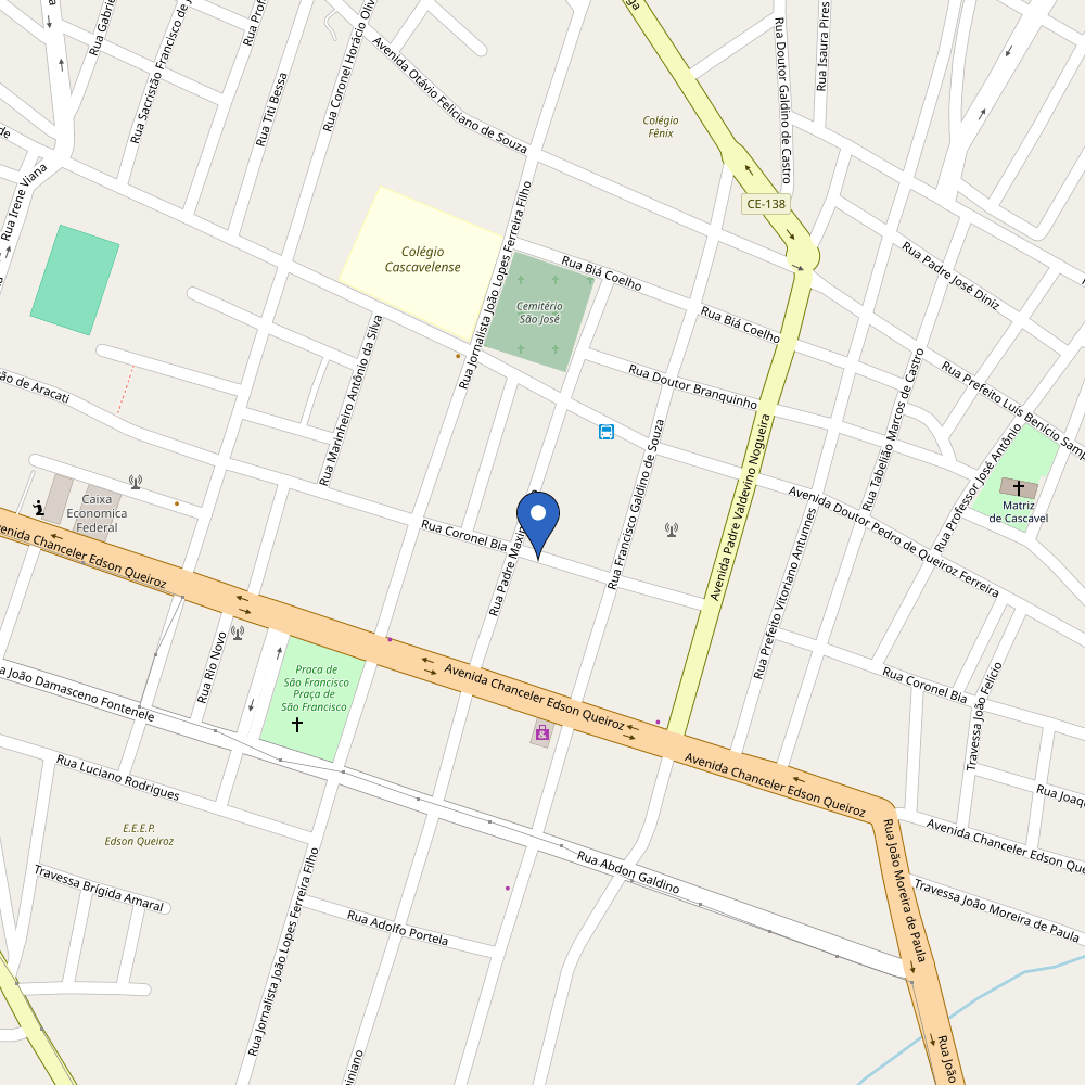 Mapa da estação Shopping Cascavel