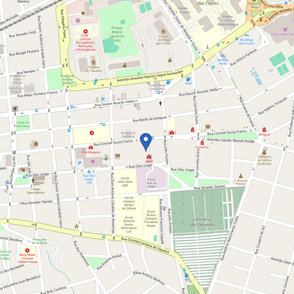 Mapa da estação Speedwash - Estacionamento e Lava-rápido