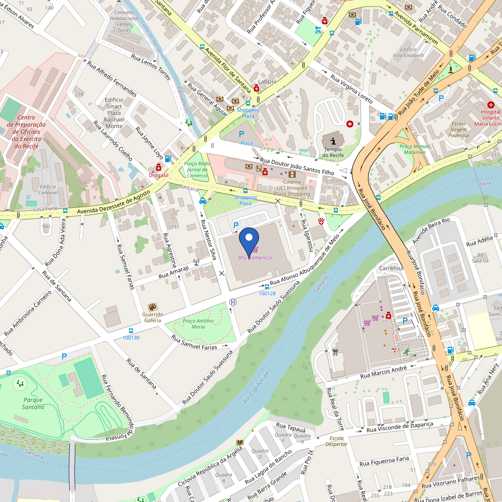 Mapa da estação VAPT - Mateus Hiper Casa Forte (120kW)