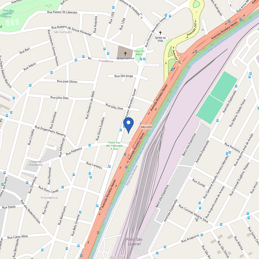 Mapa da estação Chevrolet Lider BH Via 240