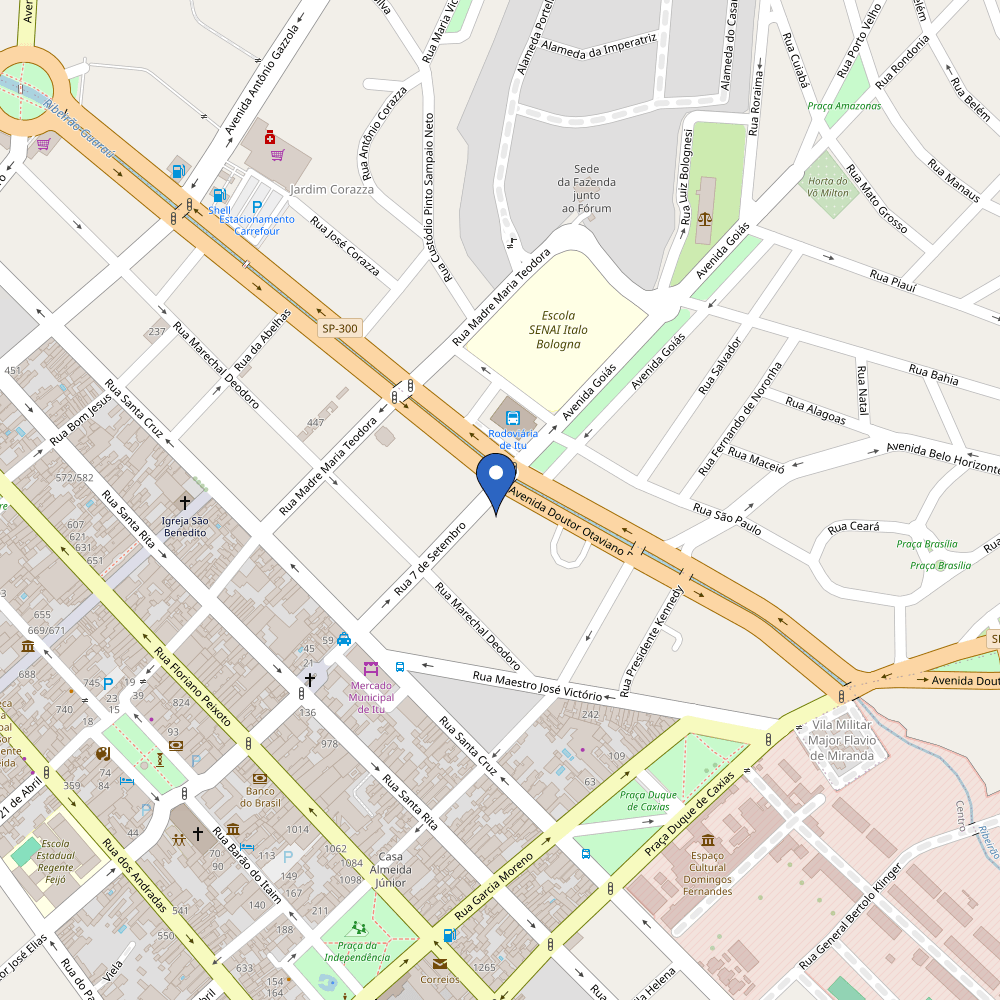 Mapa da estação Pão de Açúcar Itu Marginal