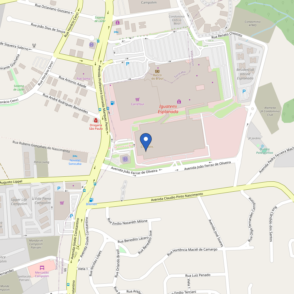 Mapa da estação shopping Iguatemi