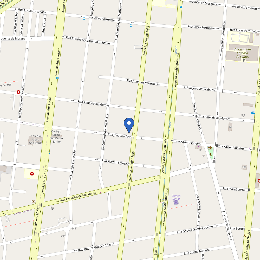 Mapa da estação Carmax Santos