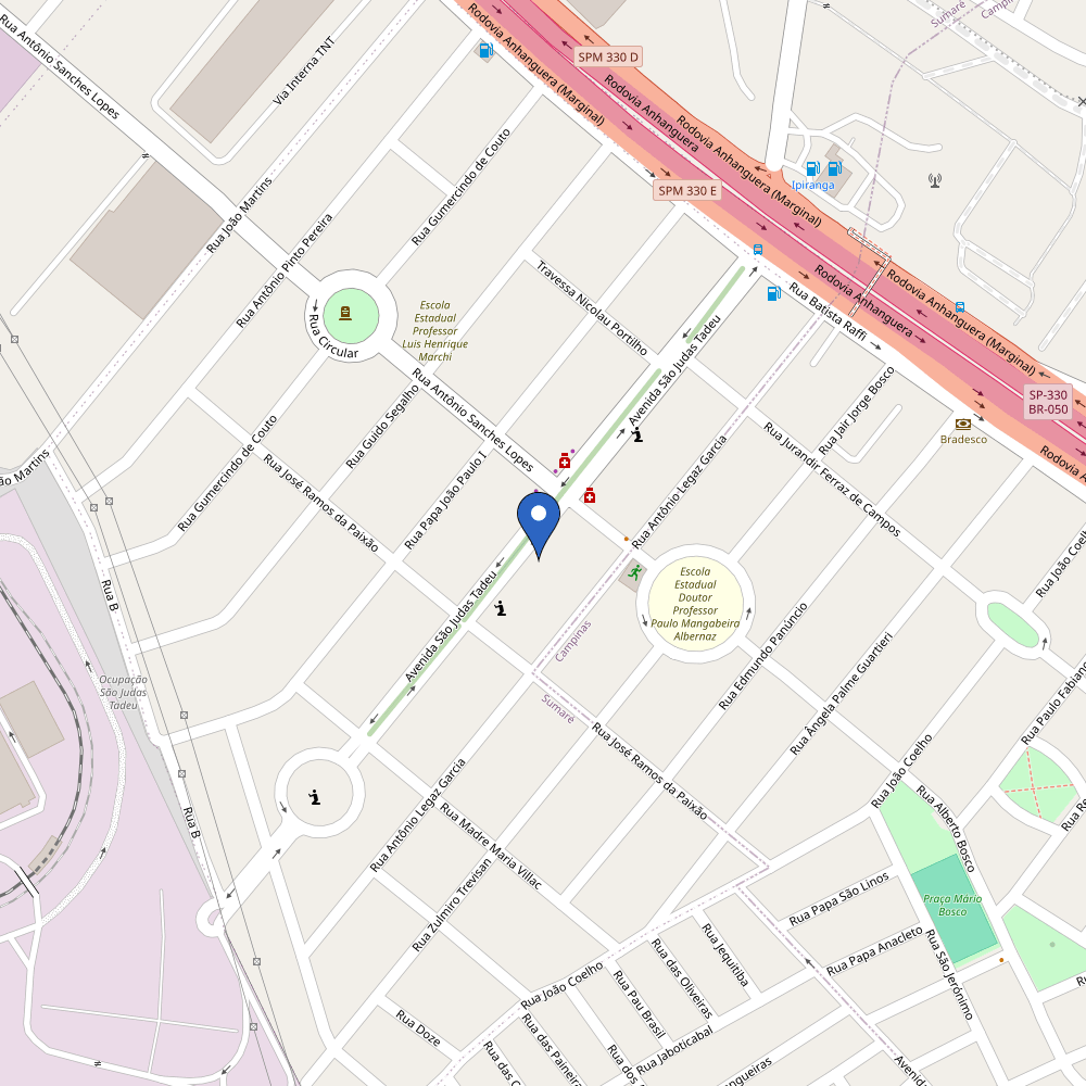 Mapa da estação Hotel menegon