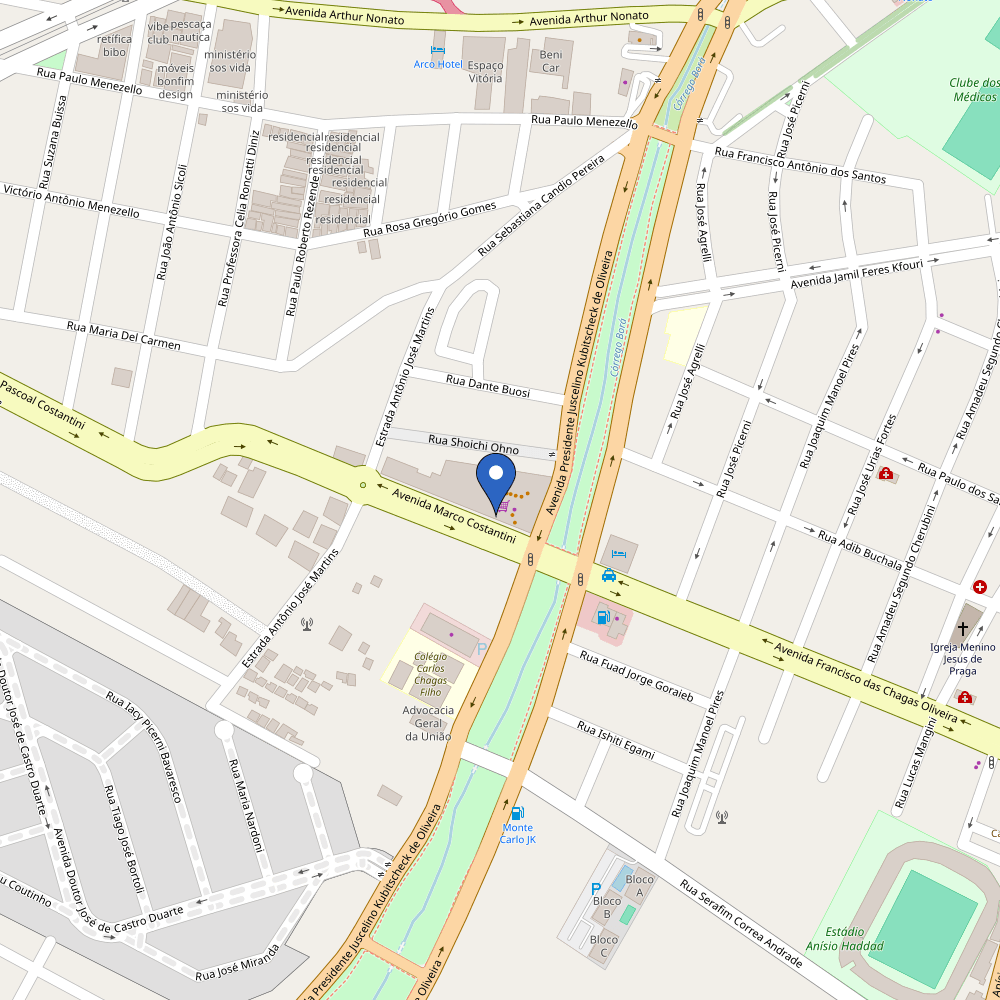 Mapa da estação Muffato JK