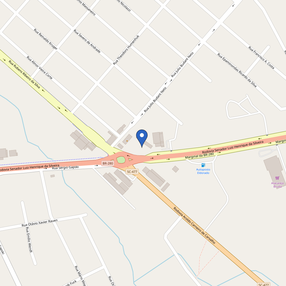 Mapa da estação Eletroposto Hotel Pampas (APP On Charge)