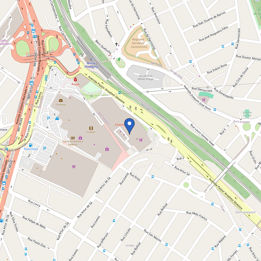 Mapa da estação Zletric - Centerminas Mall