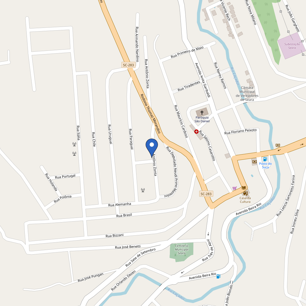 Mapa da estação Posto Zonta