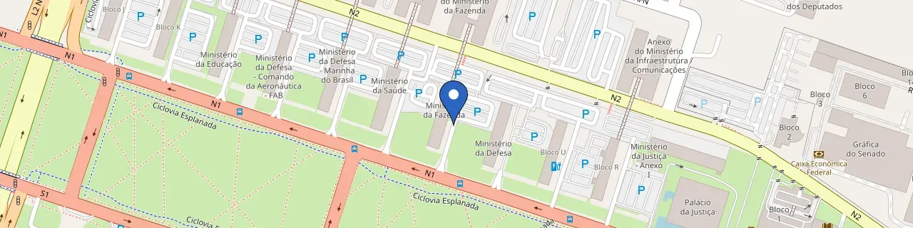 Mapa da estação Ministério Da Fazenda