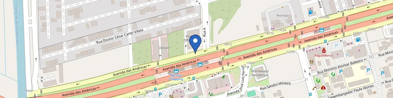 Mapa da estação One Offices Recreio