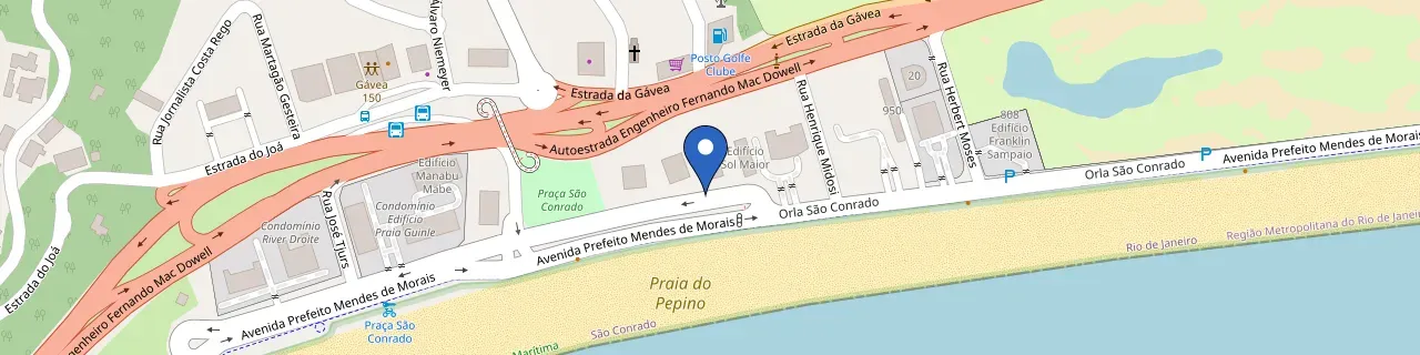 Mapa da estação Condomínio São Conrado