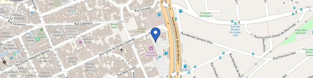 Mapa da estação McDonald's + Shell Recharge
