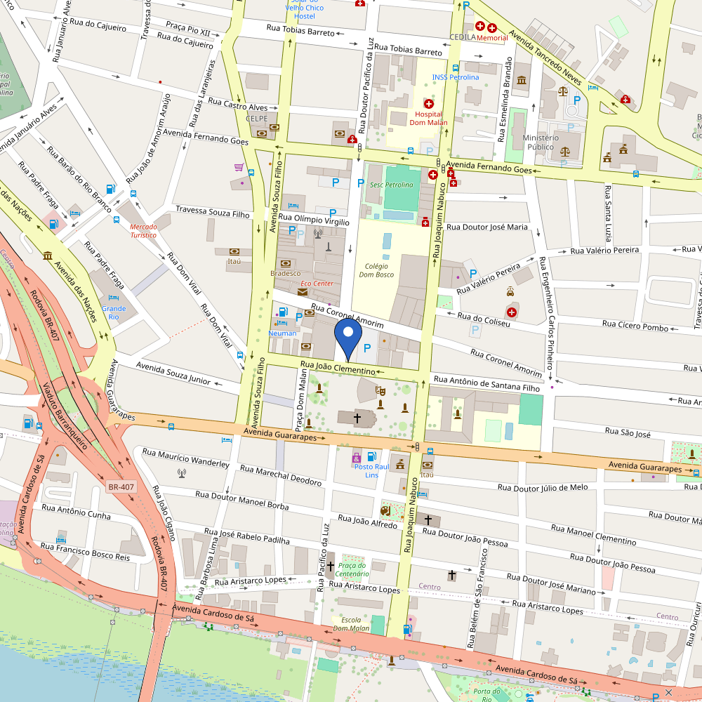 Mapa da estação Estacionamento Central