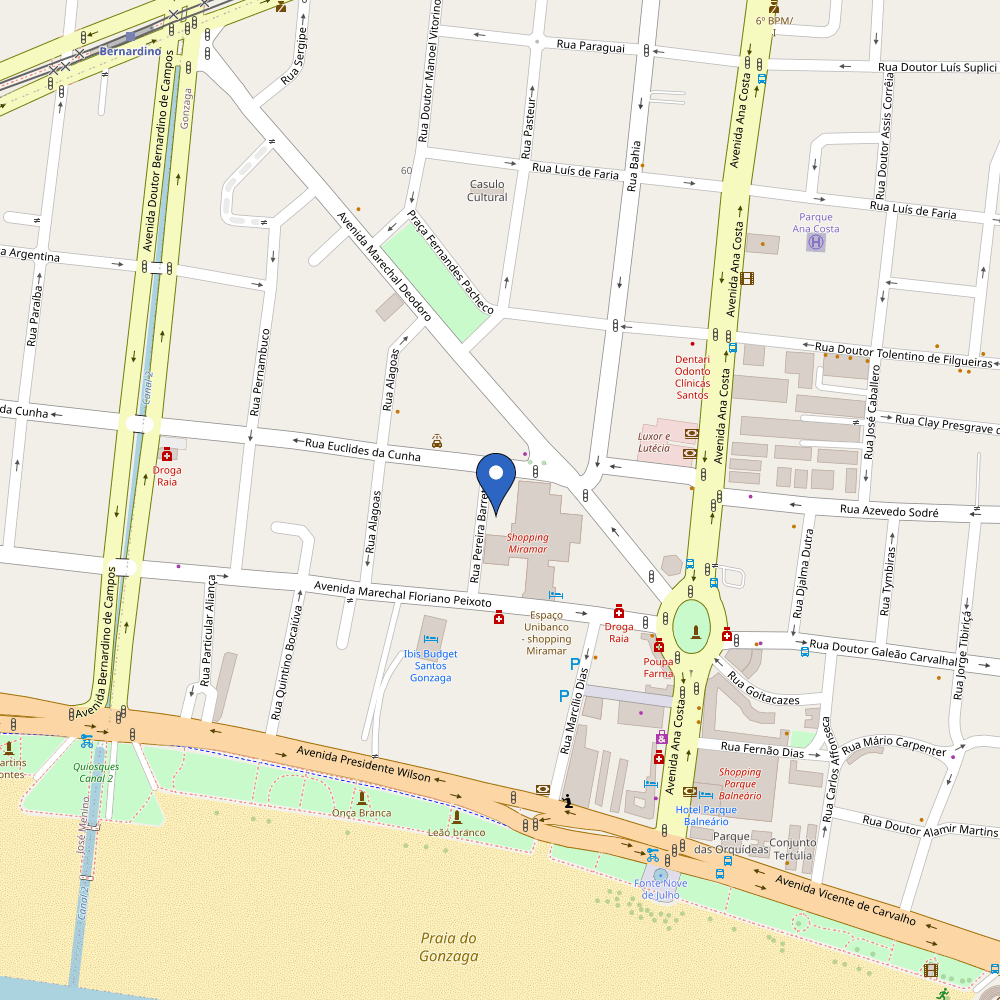 Mapa da estação Miramar Shopping