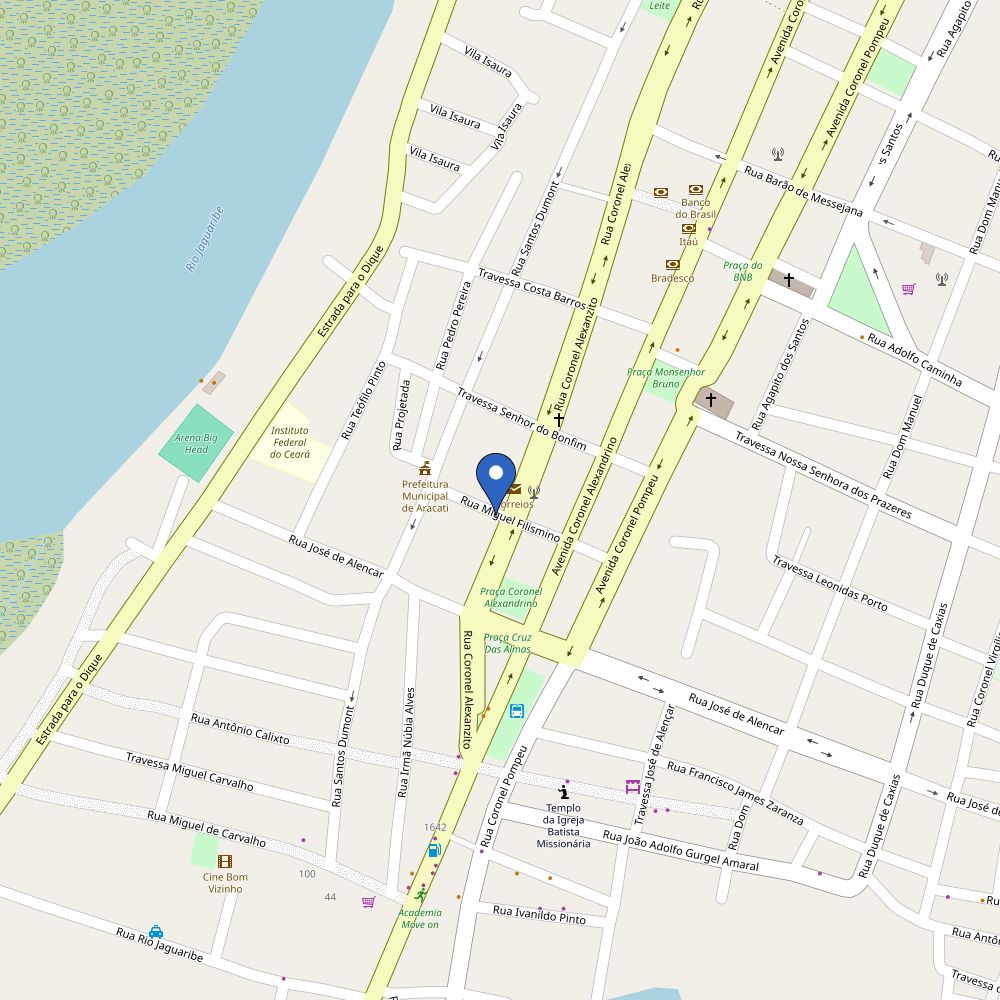 Mapa da estação DC-30Kw Planeta Charge - Armazém Do Pão - Aracati