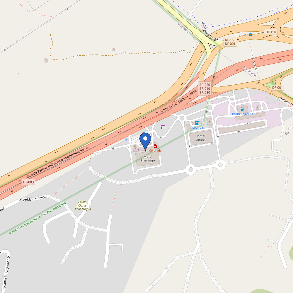 Mapa da estação Poraquê Recargas - Flamingo  120KW