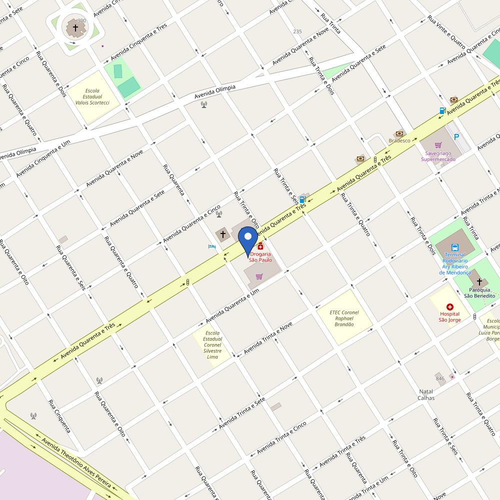 Mapa da estação ATM EVS