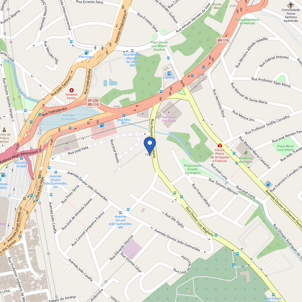 Mapa da estação Cond. Misti Morumbi