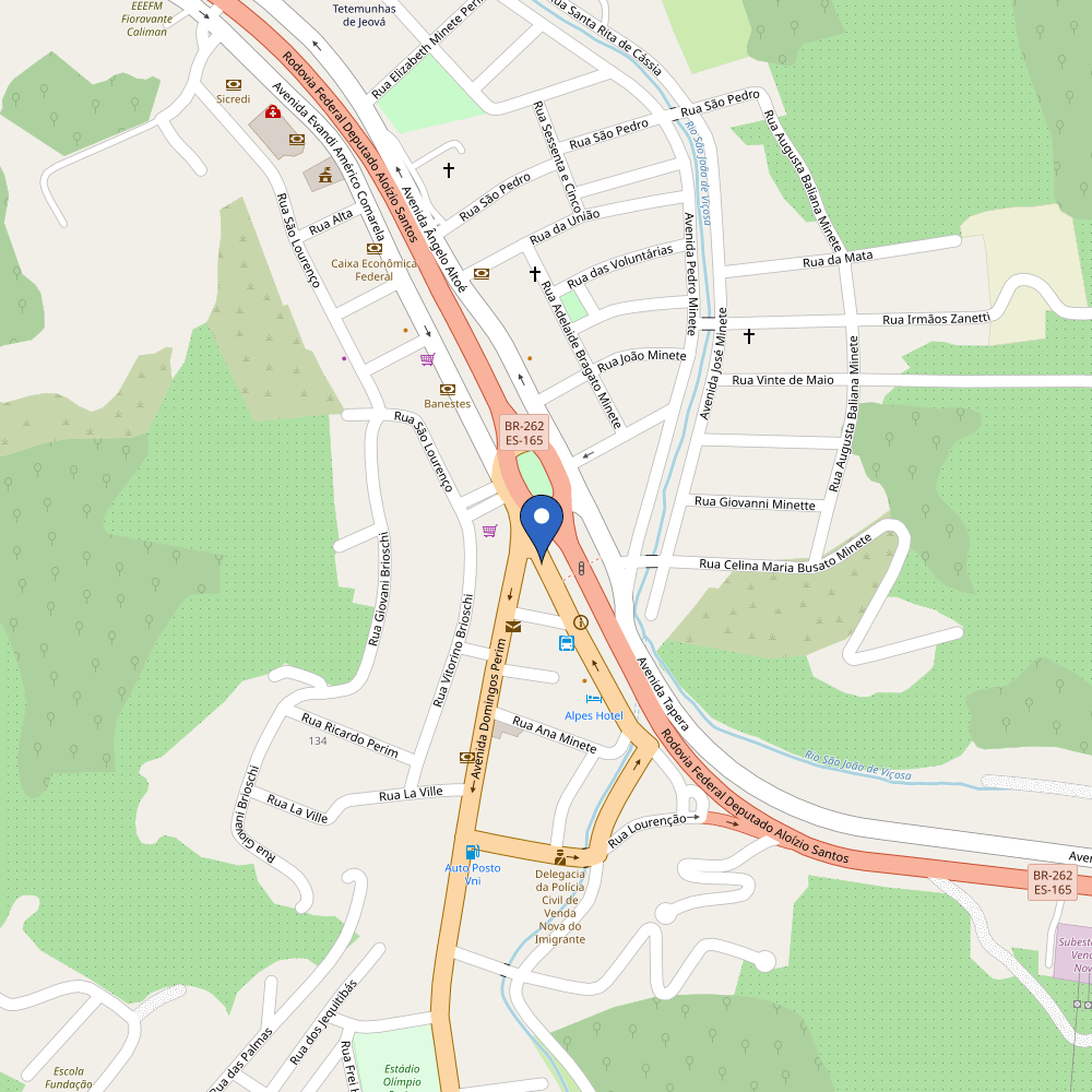 Mapa da estação EDP - Venda Nova do Imigrante