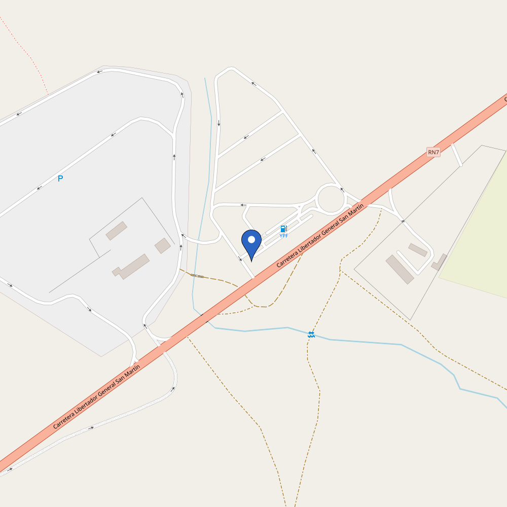 Mapa da estação YPF km 1151 Aduana Uspallata