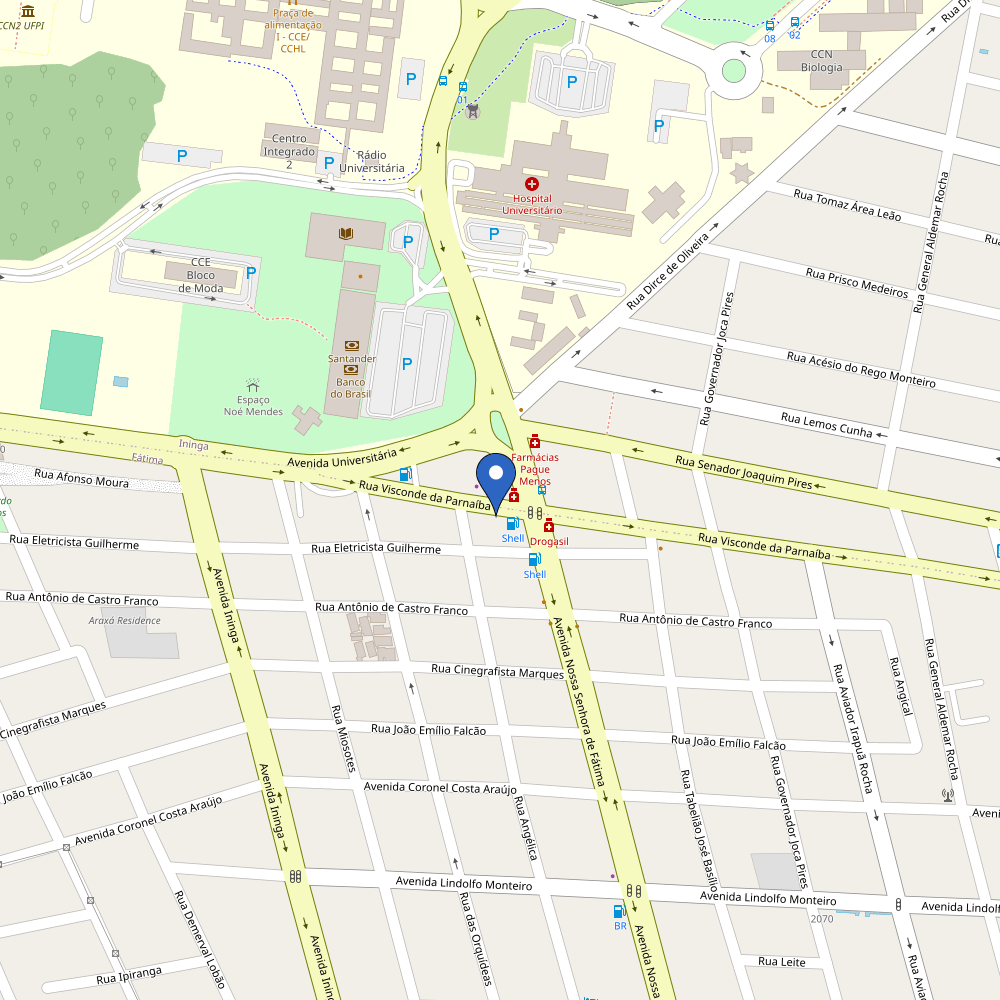 Mapa da estação V Machado Zona Leste