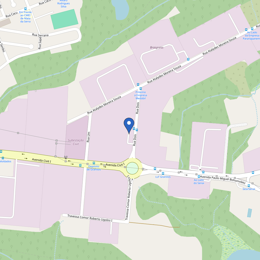 Mapa da estação Fortlev Solar