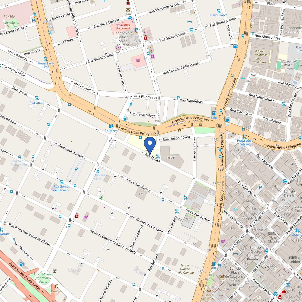 Mapa da estação Insper Instituto De Ensino E Pesquisa