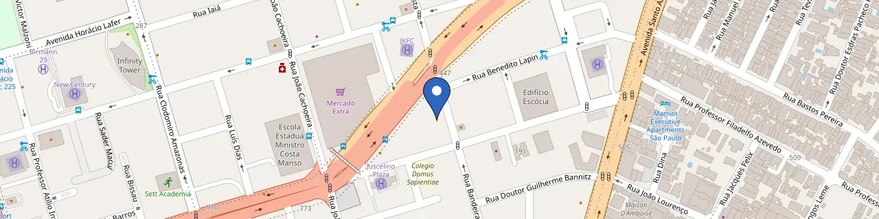 Mapa da estação Petz Itaim