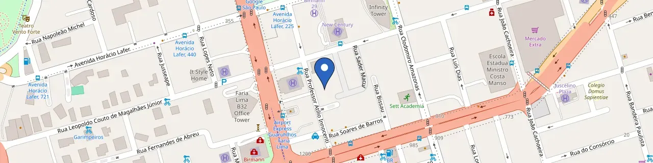 Mapa da estação Zletric - Vista Faria Lima