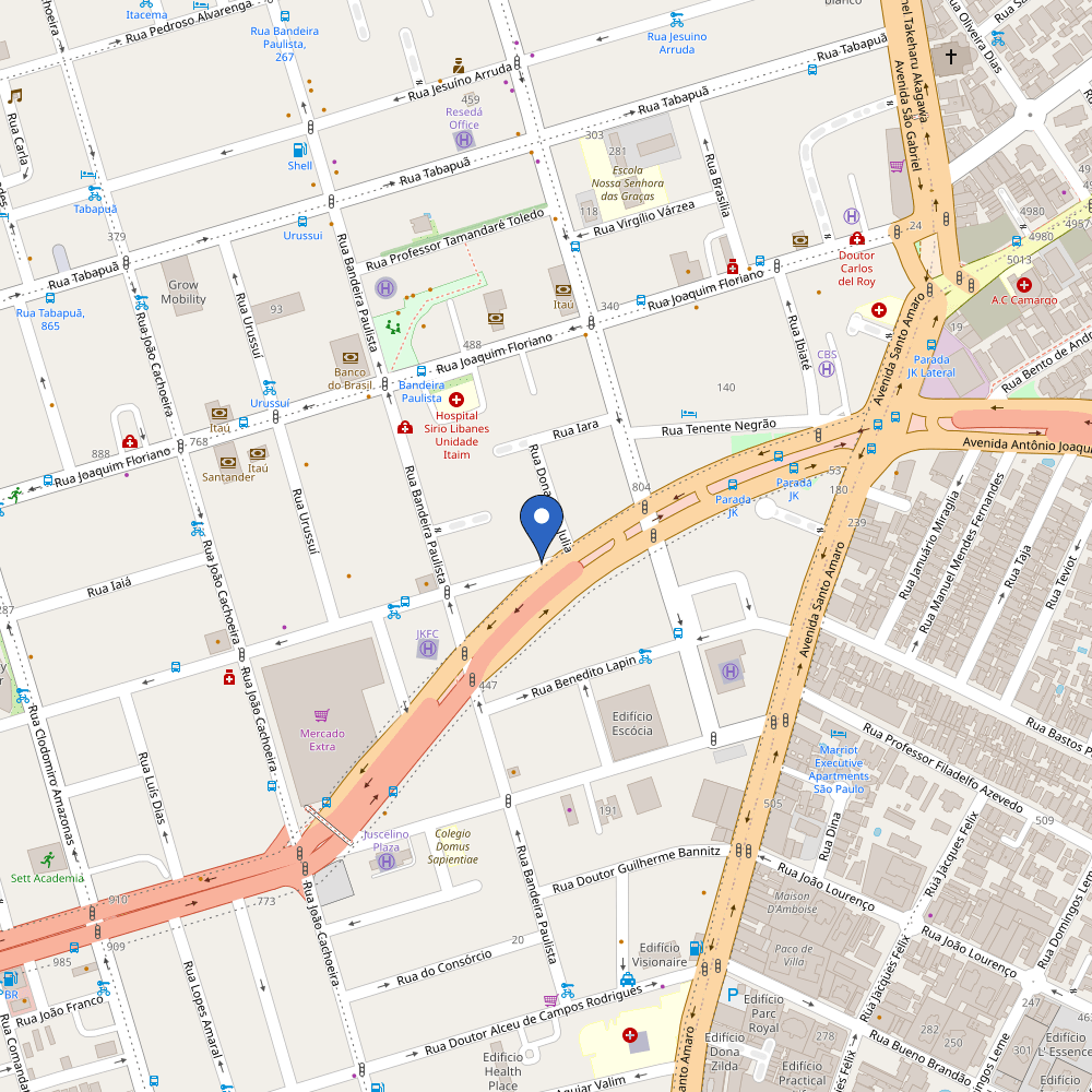 Mapa da estação Zletric - JK Tower