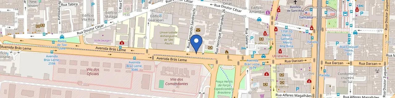 Mapa da estação Hospital Israelita Albert Einstein - Braz Leme
