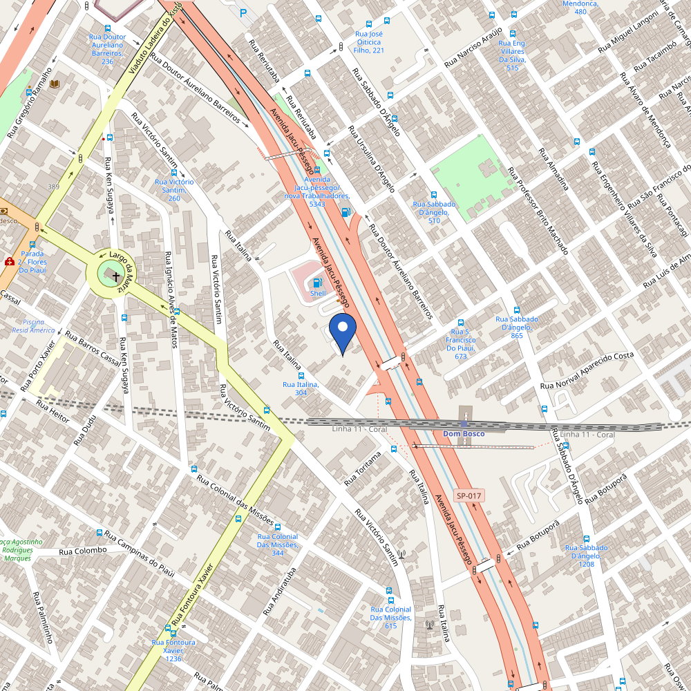Mapa da estação Volvo - McDonald’s PES Jacu-Pêssego