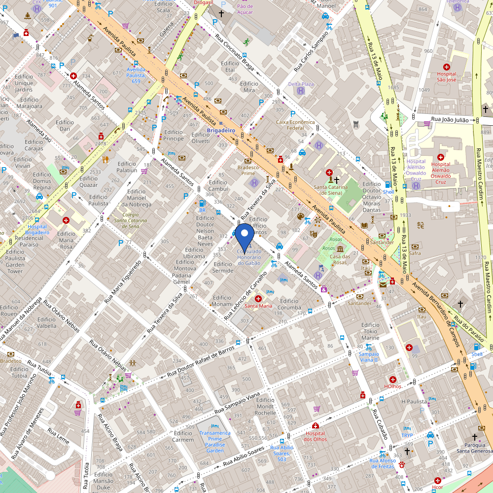 Mapa da estação Eletrix - Edifício Boulevard Paulista